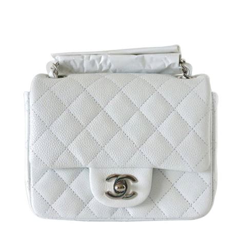 chanel mini square flap bag white|Chanel mini flap bag price.